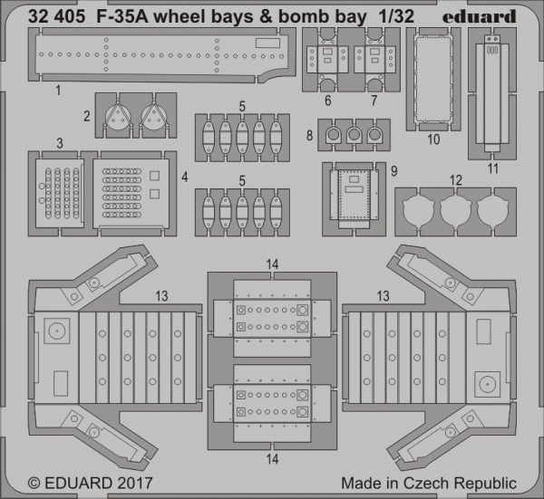 F-35A Wheel Bay and Bomb Bay  1/32 (Italeri)