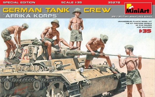 German Tank Crew "Afrika Korps" (5 Figs.)