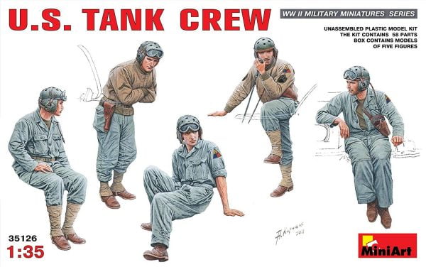 US Tank Crew at Rest   (5 Figs.)