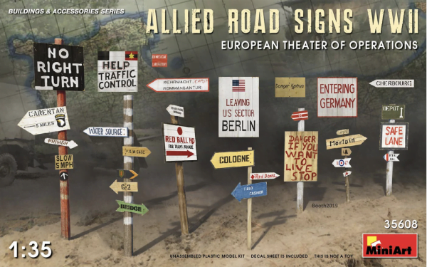 Allied Road Sign WW2 (European Theater of Operations)