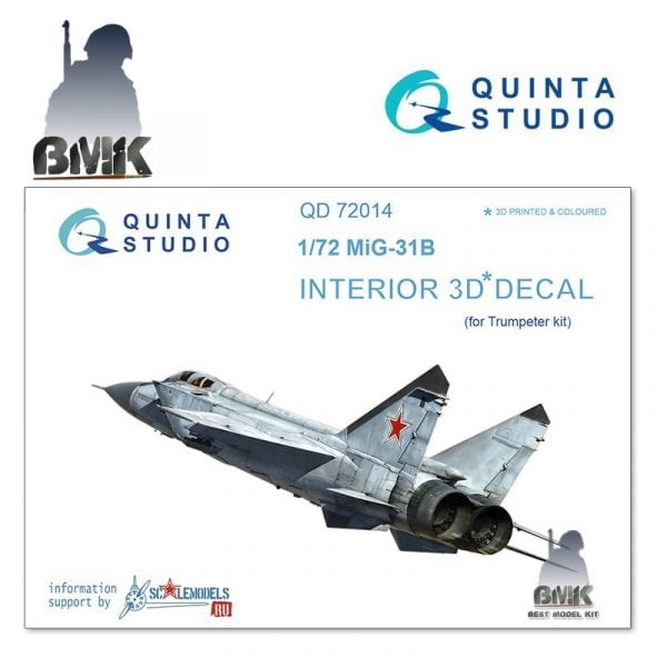 Mig-31B (for TRUMPETER) INTERIOR 3D* Decal 1/72