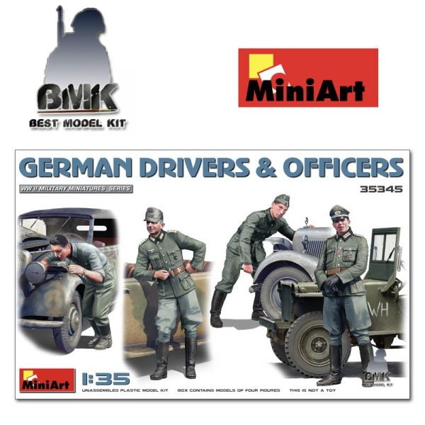 German Drivers & Officers (4 Figs.)