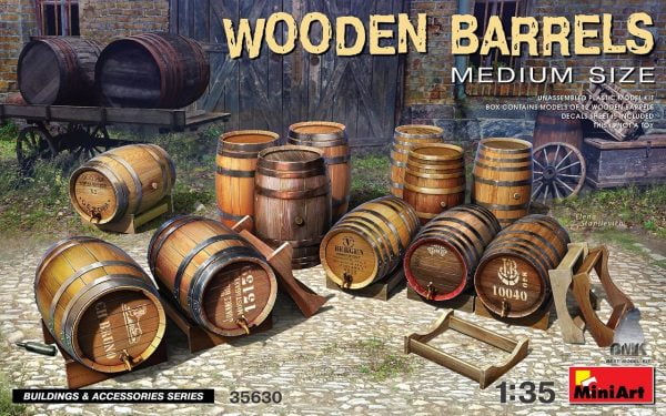 Wooden Barrels Medium Size – Image 2