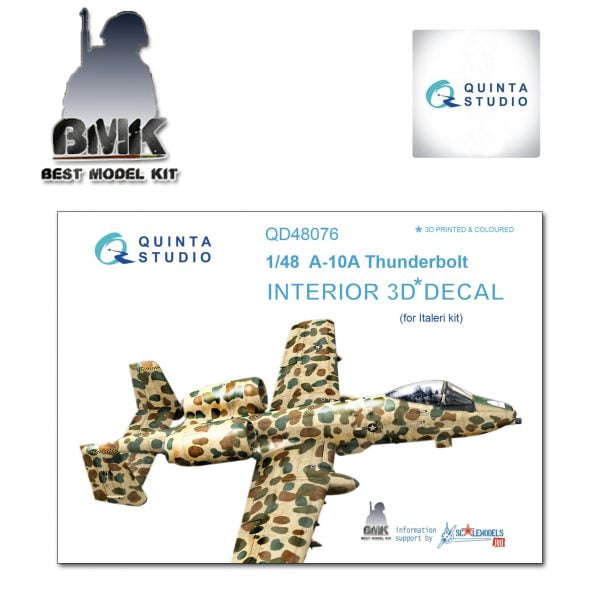 A-10A Thunderbolt (for ITALERI) INTERIOR 3D* Decal 1/48