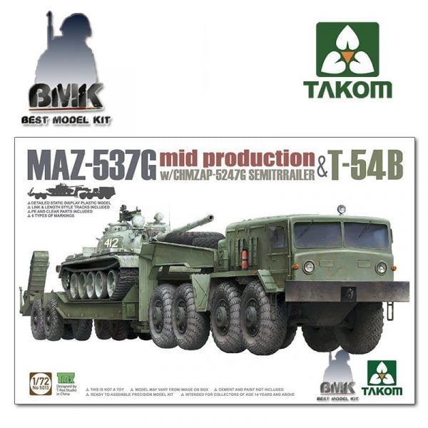 MAZ-537G with ChMZAP-5247G Semi Trailer Mid Production & T-54B