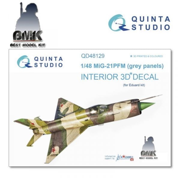 MiG-21PFM (for EDUARD) INTERIOR 3D* Decal 1/48