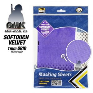Softouch Velvet Masking Sheets 1mm Grid (5X 280mm x 145mm ADHESIVE))