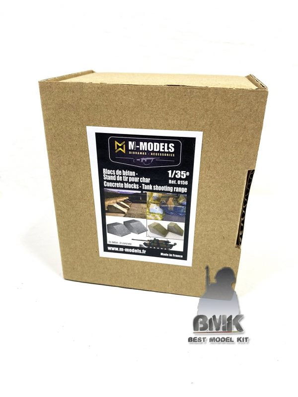 2 Blocs de Béton Stand de Tir pour Char - 1/35