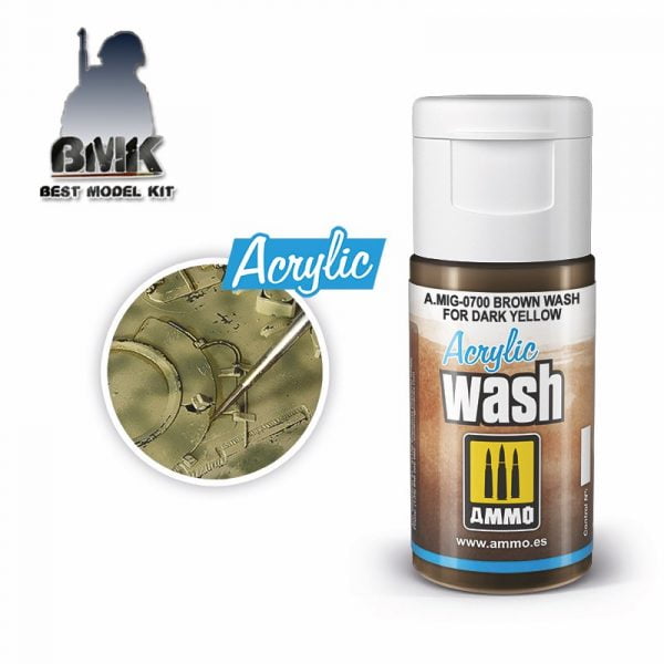 ACRYLIC WASH Brown Wash for dark Yellow