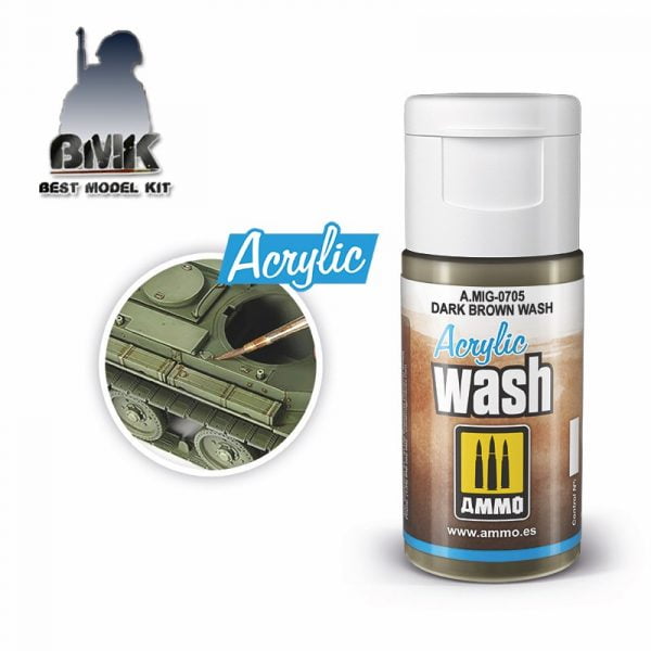 ACRYLIC WASH Dark Brown Wash