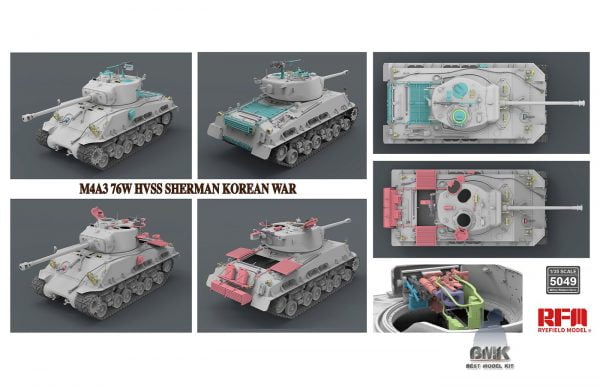 M4A3 76W HVSS Sherman Korean War – Image 4