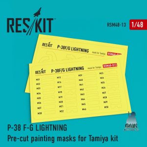 P-38 F/G Lightning Pre-Cut Painting Masks (for Tamiya)