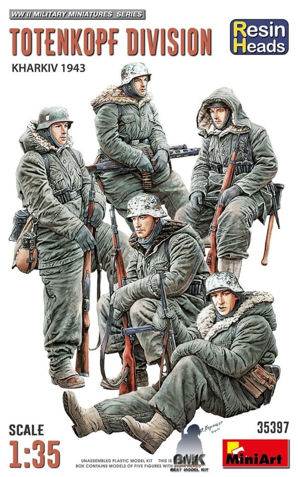 Totenkopf Division Kharkov 1943 Resin Heads (5 Figs.)