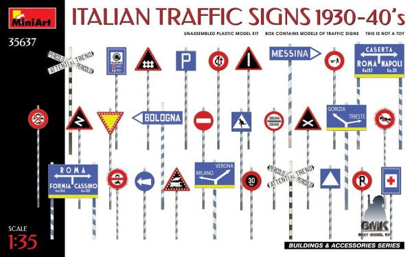 Italian Traffic Signs 1930-40's