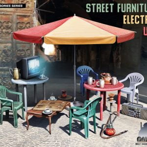 Street Furniture with Electronics and Umbrella
