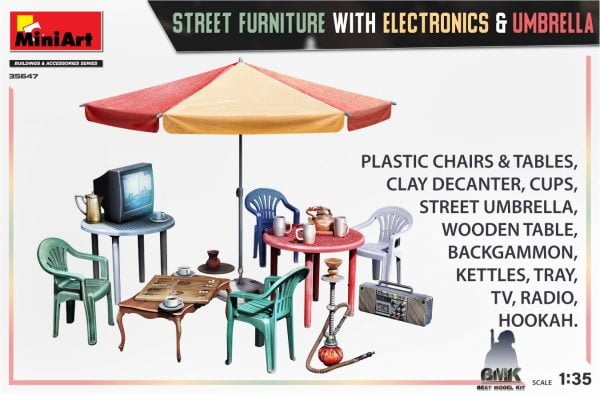 Street Furniture with Electronics and Umbrella – Image 2