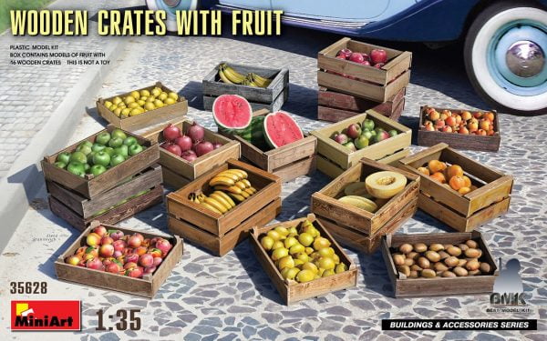 Wooden Crates with Fruit