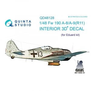 Fw 190 A-8/A-9 (R11) (for EDUARD) INTERIOR 3D* Decal 1/48