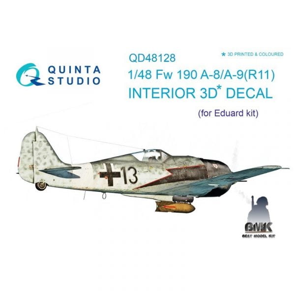 Fw 190 A-8/A-9 (R11) (for EDUARD) INTERIOR 3D* Decal 1/48