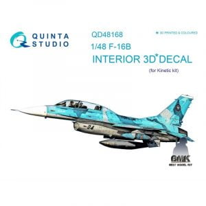 F-16B (for KINETIC) INTERIOR 3D* Decal 1/48