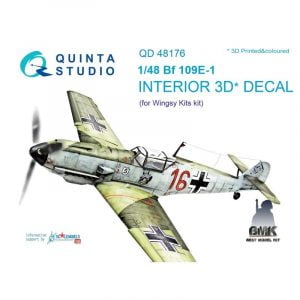 Bf 109E-1 (for WINGSY KITS) INTERIOR 3D* Decal 1/48