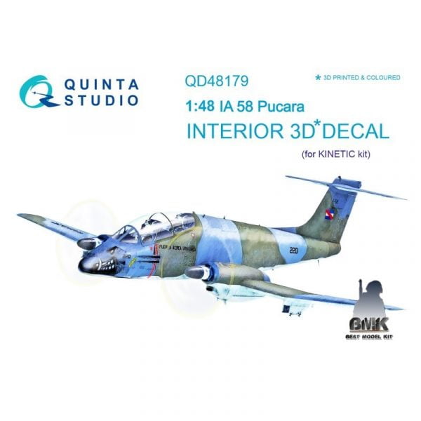 IA-58 Pucara (for KINETIC) INTERIOR 3D* Decal 1/48