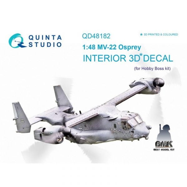 MV-22 Osprey (for HOBBY BOSS) INTERIOR 3D* Decal 1/48
