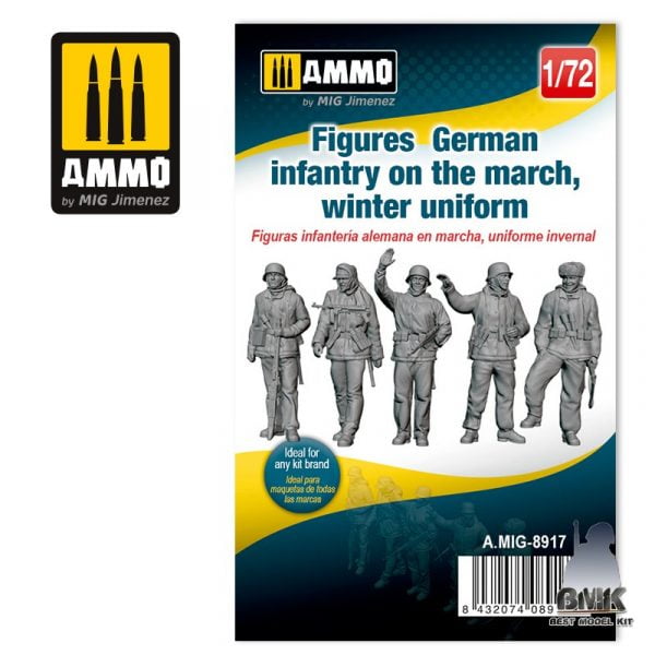 German infantry on the march. winter uniform 1/72