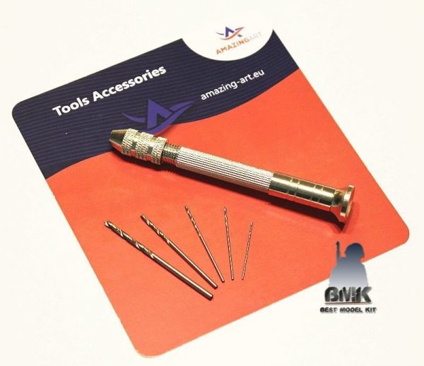 Mini Hand Drill +5 Drill Bits Different Sizes