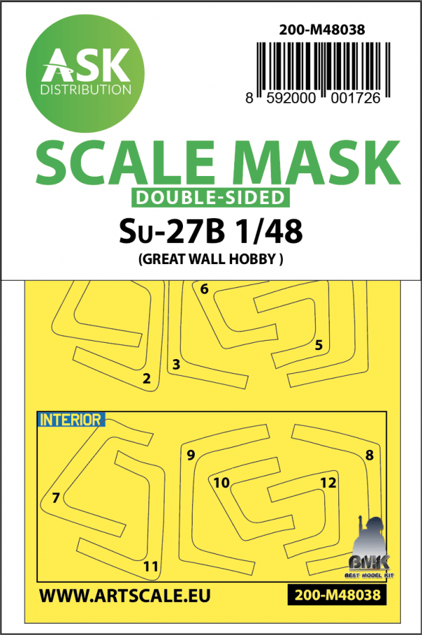 Su-27UB Double SIded Mask 1/48 (GWH)