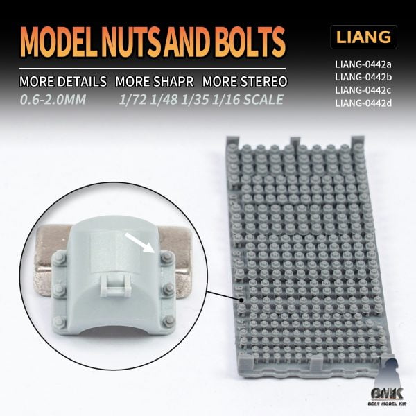 Models Nuts and Bolts D 1.2-2.0mm