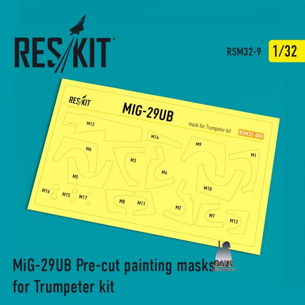 MiG-29UB Pre-Cut Painting Masks (for Trumpeter) 1/32
