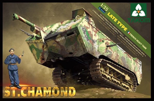 St Chamond (fin de production) Char Lourd Français 1917 + 1 figurine