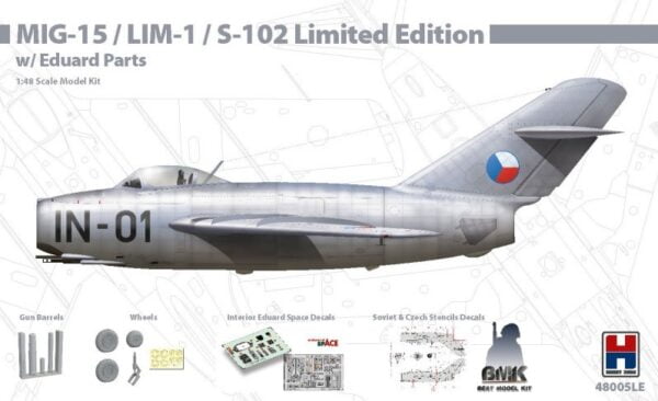 Mig-15 / Lim-1 / S-102 Limited Edition w/ Eduard Parts