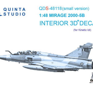 Mirage 2000-5B 3D-Printed & coloured Interior on decal paper (Kinetic) (Small version)