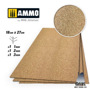 CREATE CORK Fine Grain Mix (1mm. 2mm and 3mm) – 1 pc each size