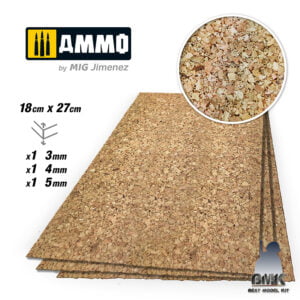 CREATE CORK Thick Grain Mix (3mm. 4mm and 5mm) – 1 pc each size