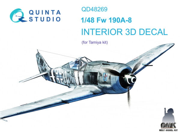Fw 190A-8 3D-Printed & coloured Interior on decal paper (for Tamiya kit)