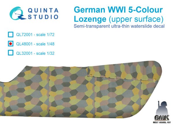 German WWI 5-Colour Lozenge (upper surface)
