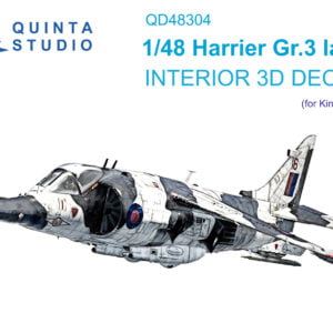 Harrier Gr.3 late 3D-Printed & coloured Interior on decal paper (for Kinetic kit)