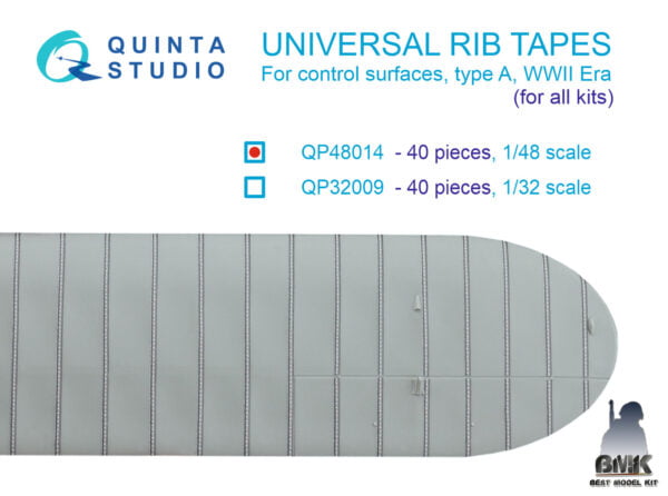 Universal rib tapes, type A. WWII Era (All kits)