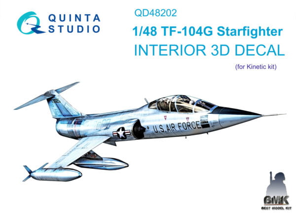 TF-104G 3D-Printed & coloured Interior on decal paper (for Kinetic kit)