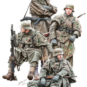 German Tank Riders Ardennes 44