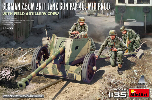 German 7,5cm Pak40 Mid. Prod. & Crew