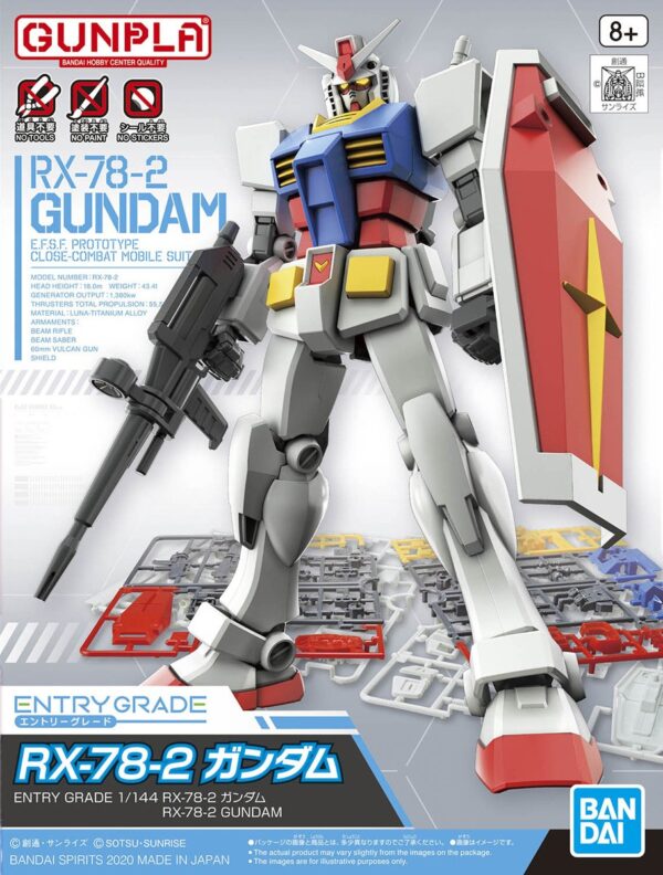 Gundam Gunpla Entry Grade 1/144 Rx-78-2 Gundam